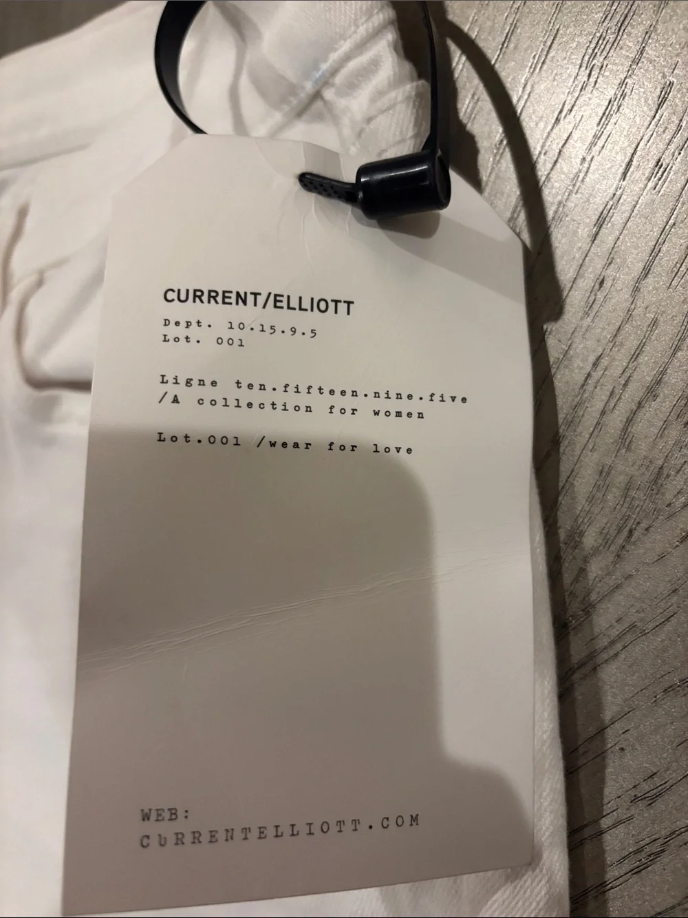 Current/Elliott White Ankle Cropped Jeans